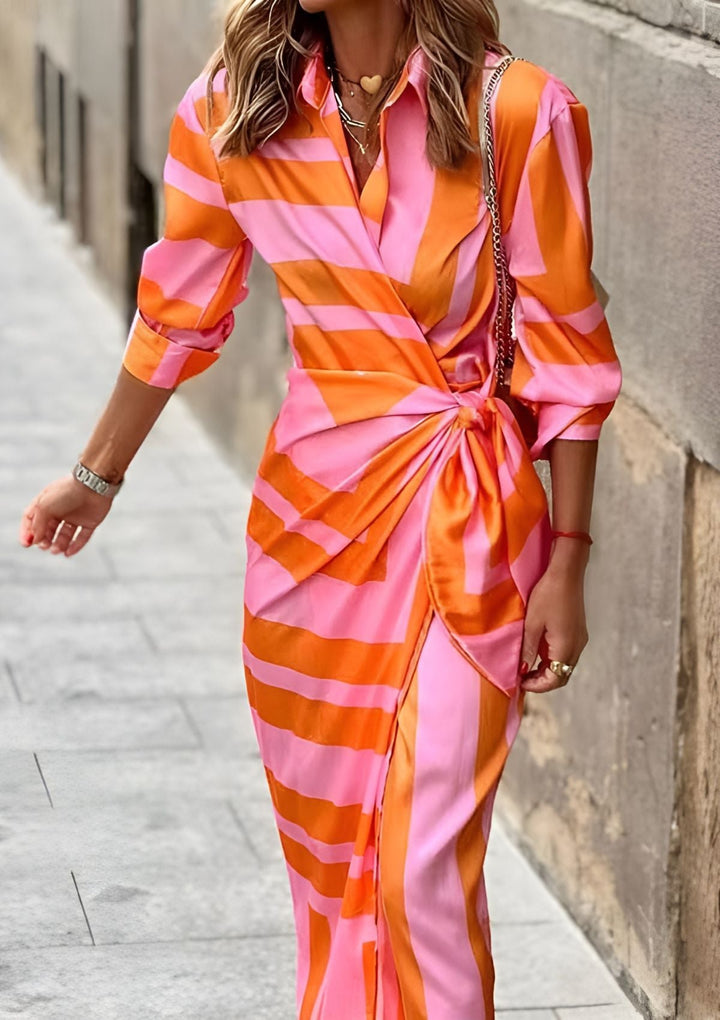 AMALIA™ - PRINTED WRAP DRESS