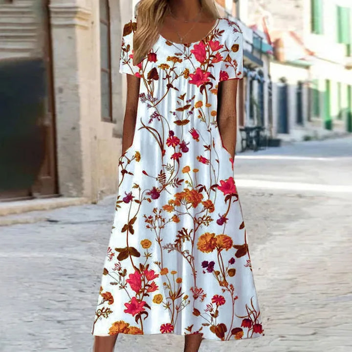 ALTHEA™ - PRINTED BOHEMIAN MAXI DRESS