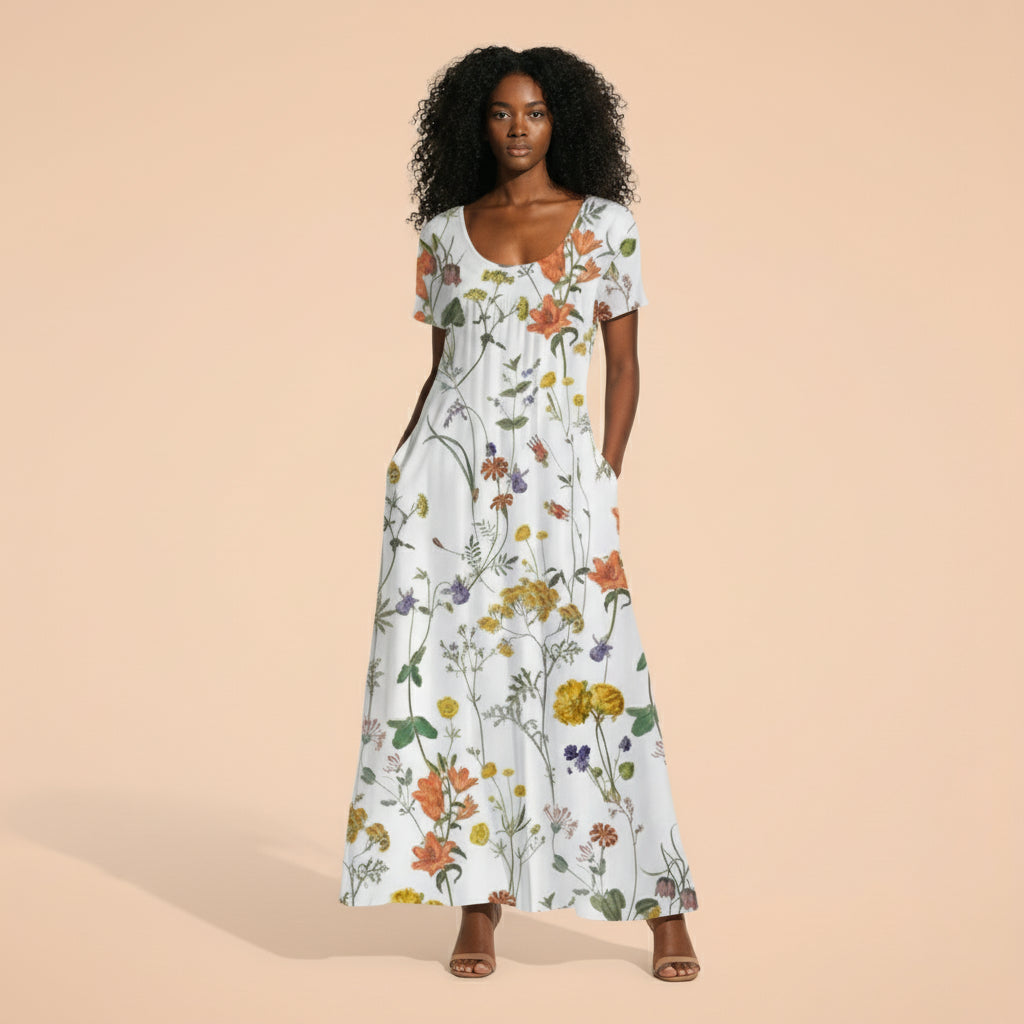 ALTHEA™ - PRINTED BOHEMIAN MAXI DRESS