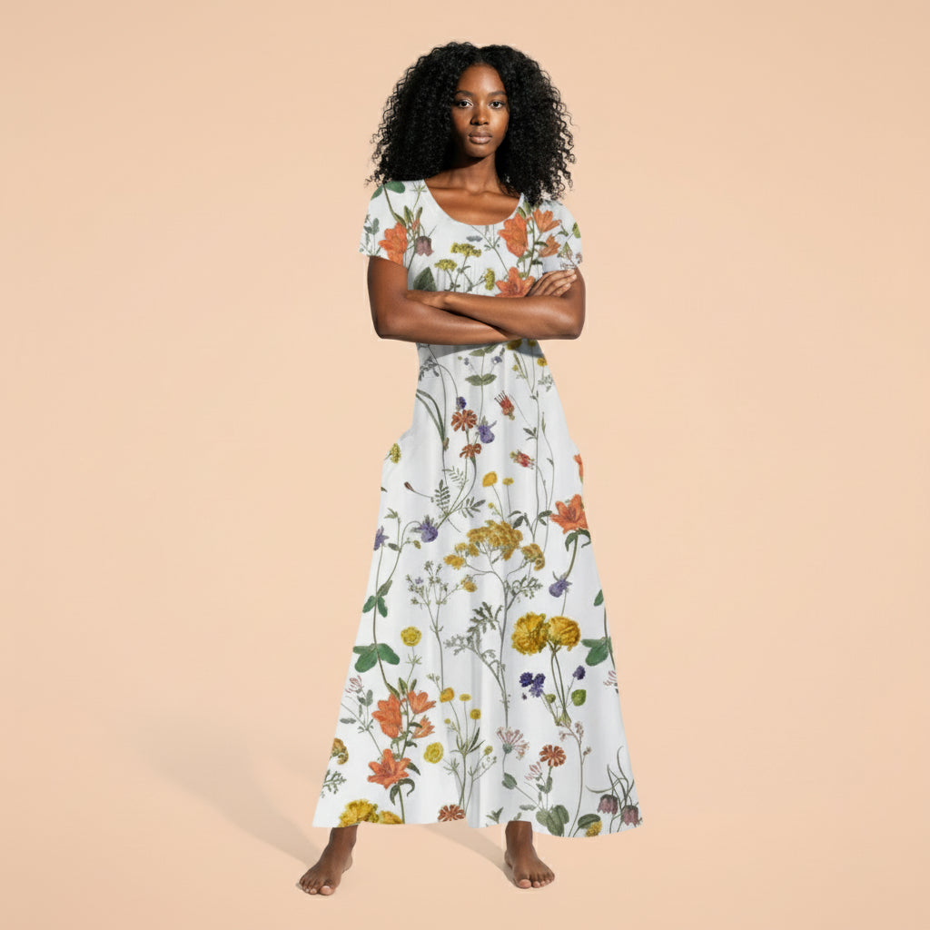 ALTHEA™ - PRINTED BOHEMIAN MAXI DRESS