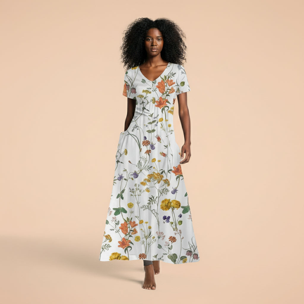 ALTHEA™ - PRINTED BOHEMIAN MAXI DRESS