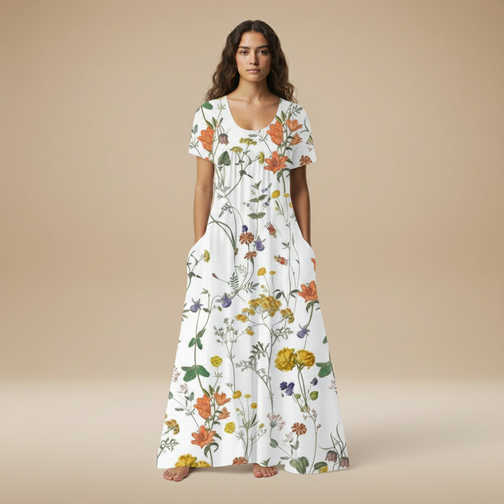 ALTHEA™ - PRINTED BOHEMIAN MAXI DRESS