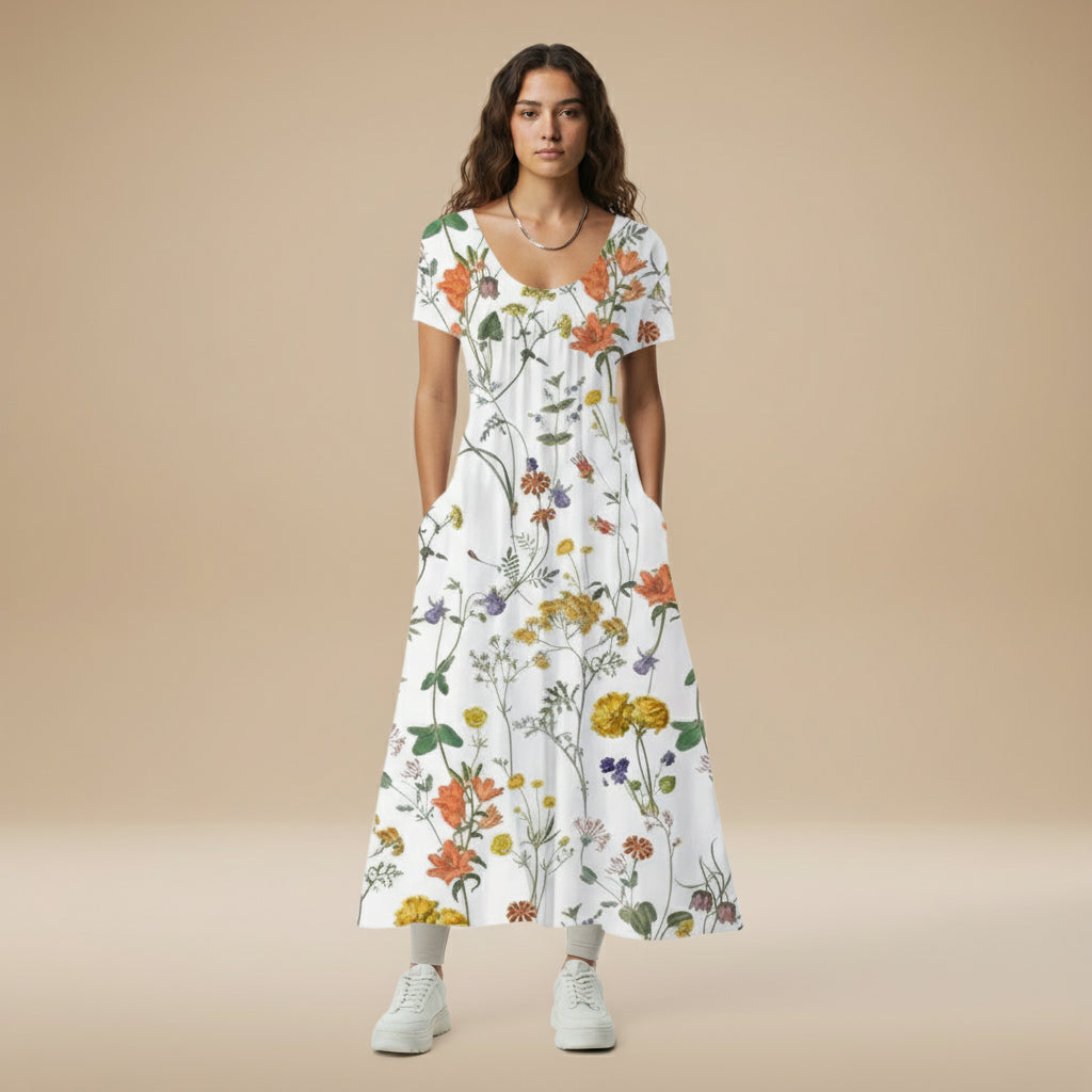 ALTHEA™ - PRINTED BOHEMIAN MAXI DRESS