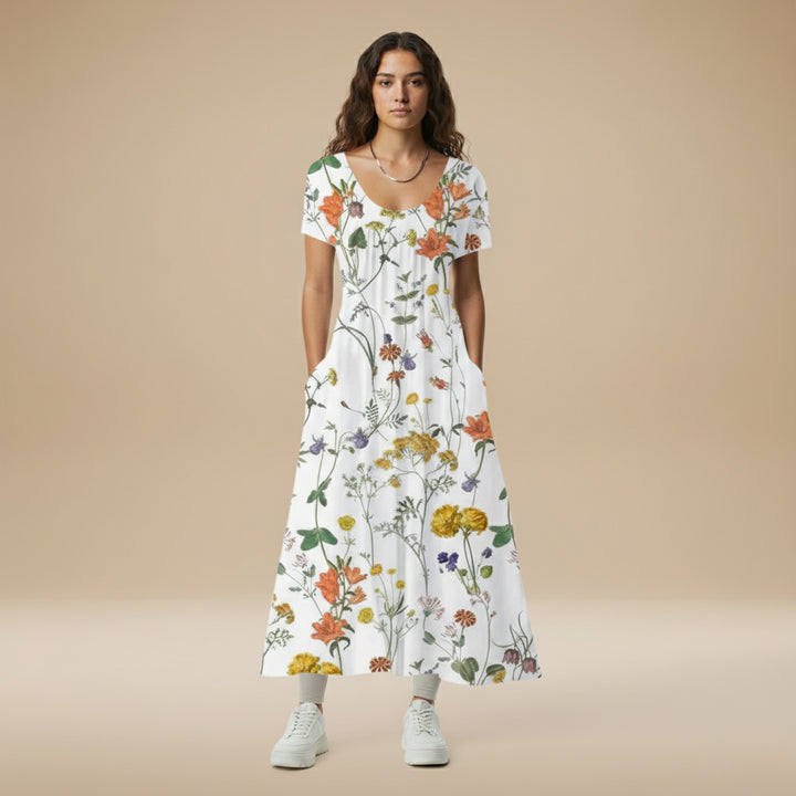 ALTHEA™ - PRINTED BOHEMIAN MAXI DRESS