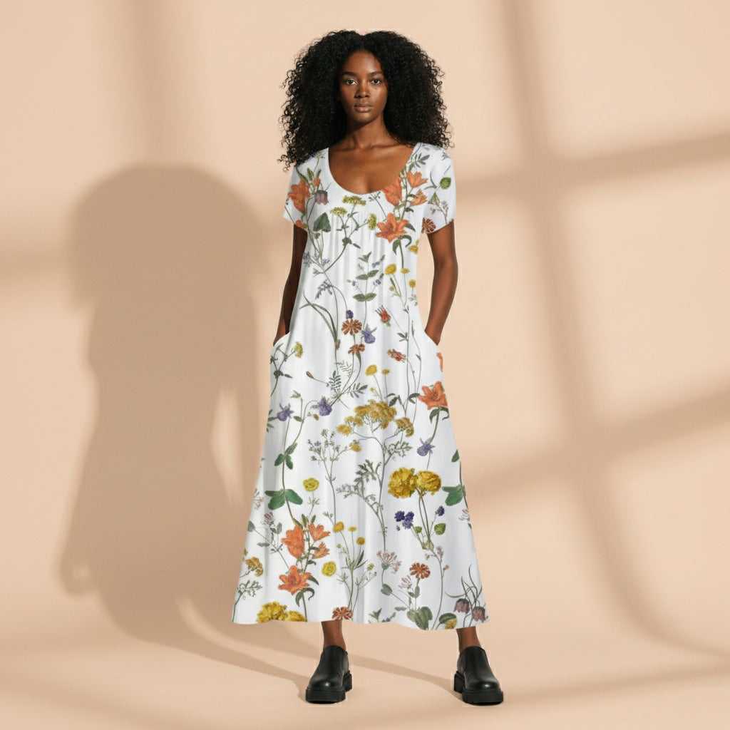 ALTHEA™ - PRINTED BOHEMIAN MAXI DRESS