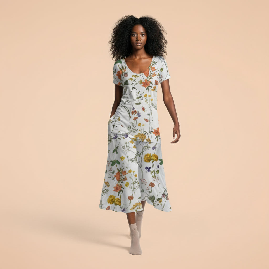 ALTHEA™ - PRINTED BOHEMIAN MAXI DRESS