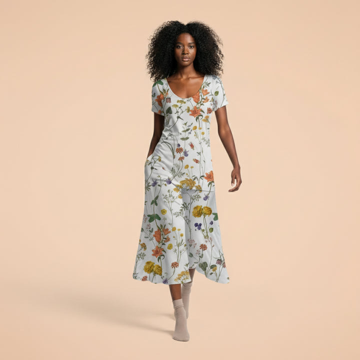 ALTHEA™ - PRINTED BOHEMIAN MAXI DRESS