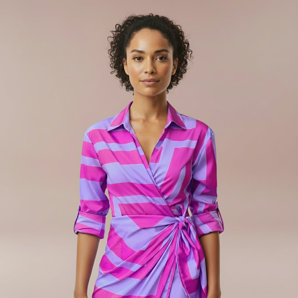 AMALIA™ - PRINTED WRAP DRESS
