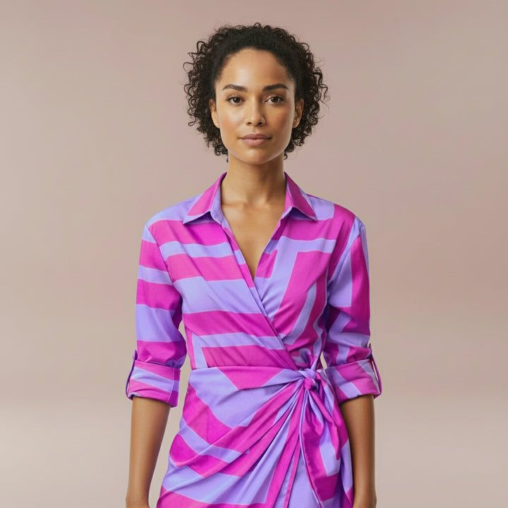AMALIA™ - PRINTED WRAP DRESS