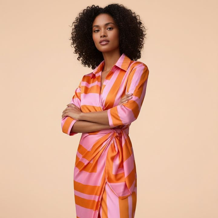 AMALIA™ - PRINTED WRAP DRESS